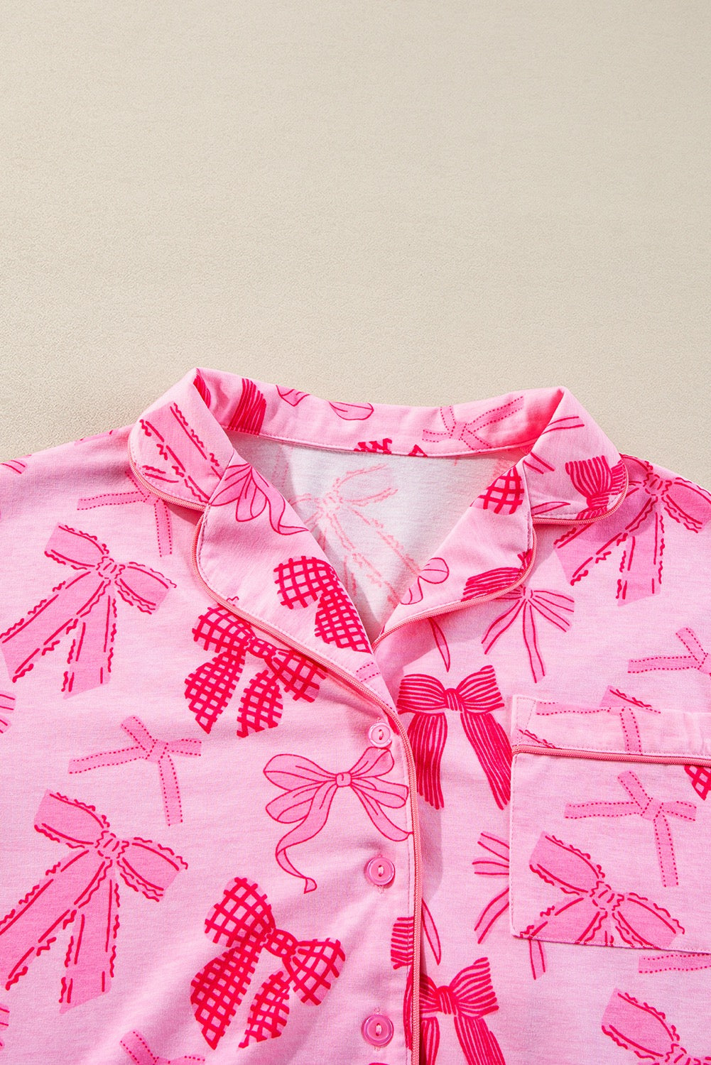 Pink Bow Pajama Set