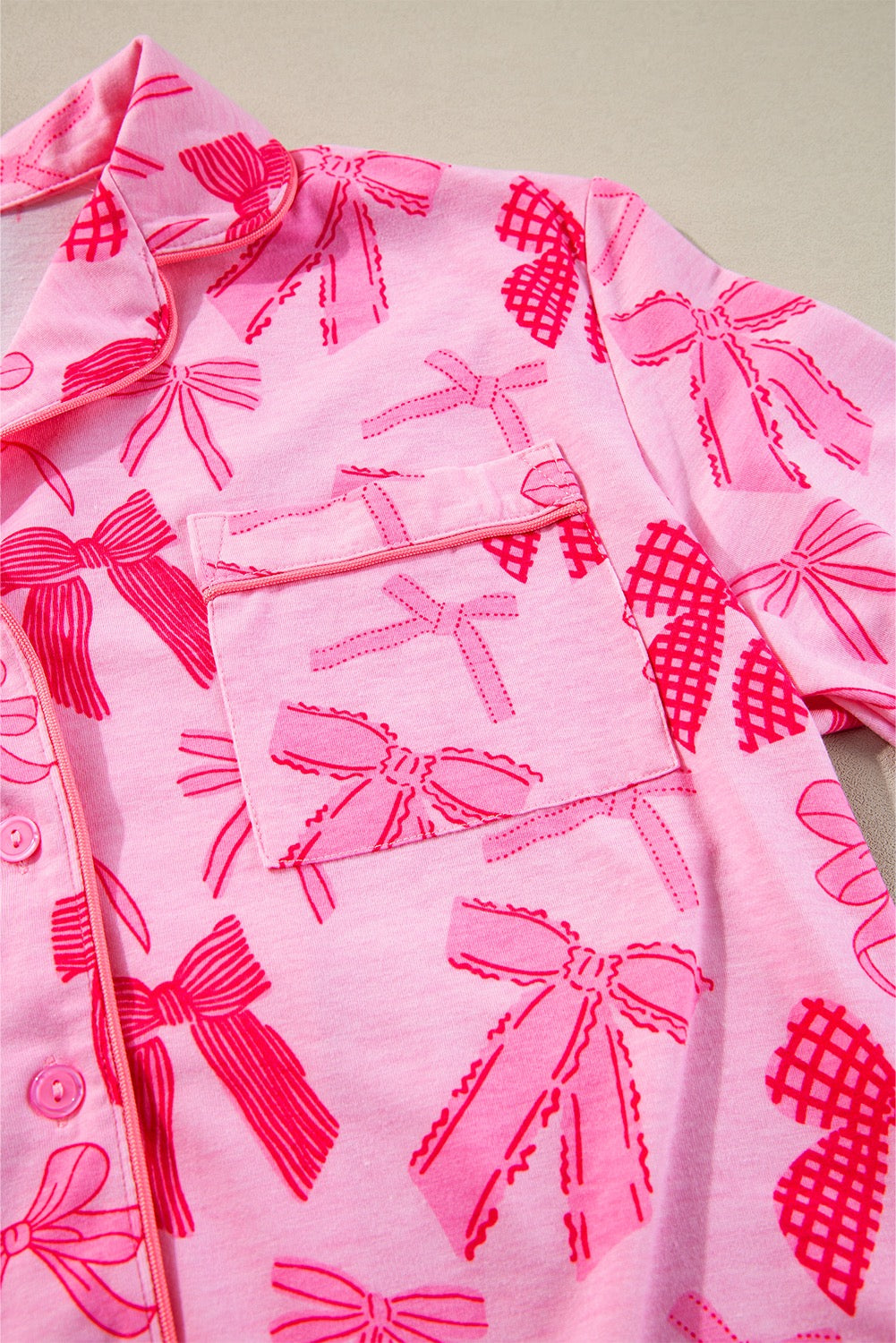 Pink Bow Pajama Set