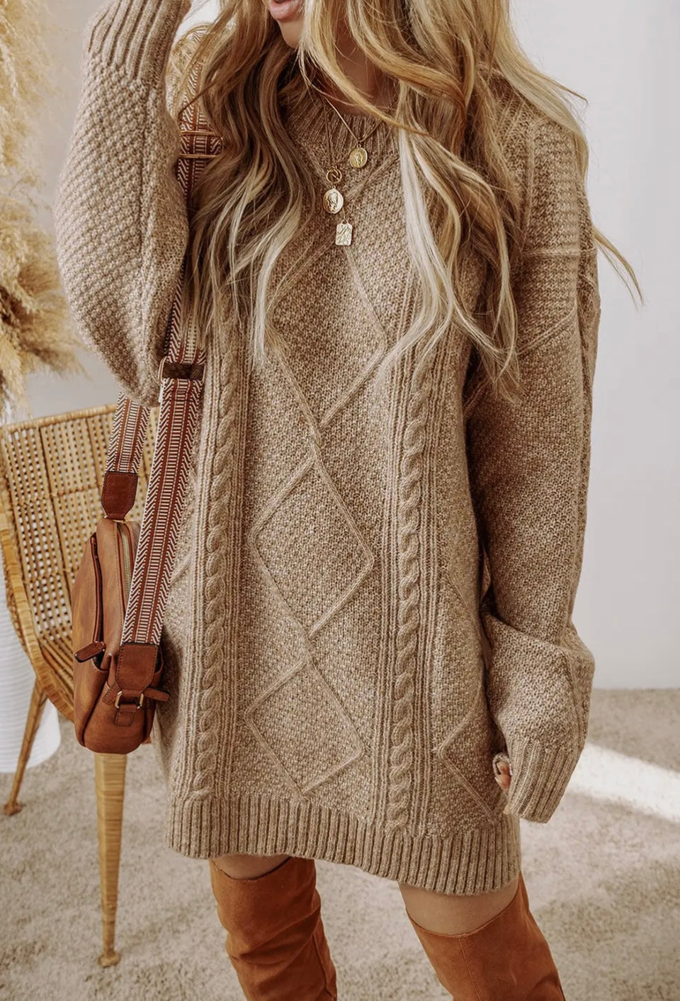 Cozy Knit Sweater Dress