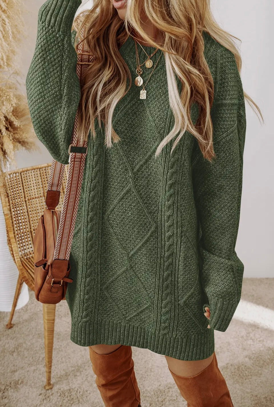 Cozy Knit Sweater Dress