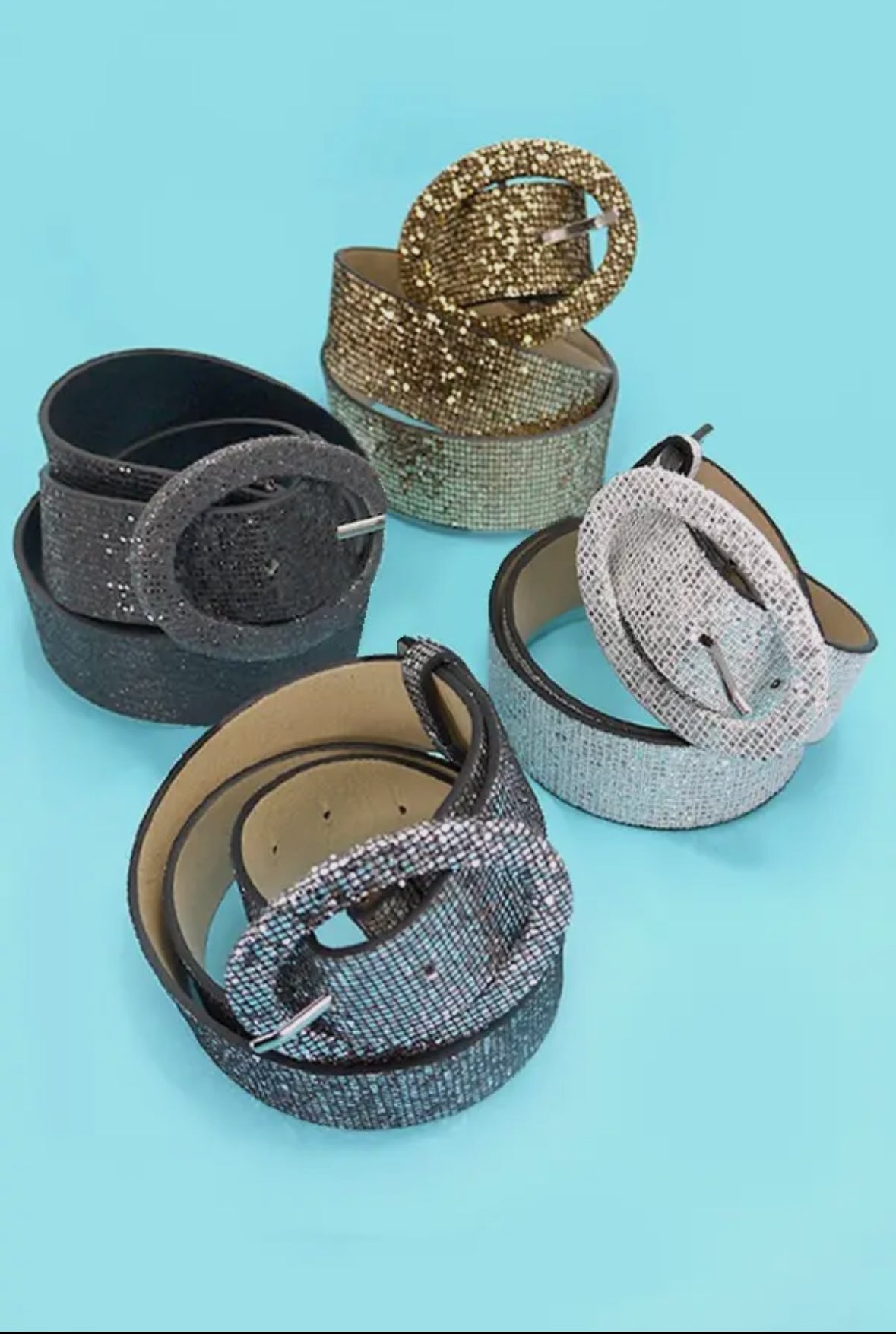 Glitter Buckle Belt