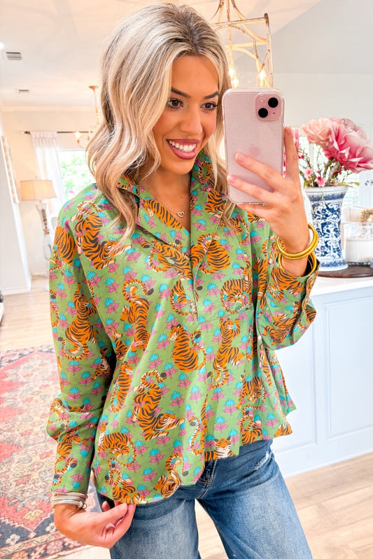 Tiger Bloom Blouse