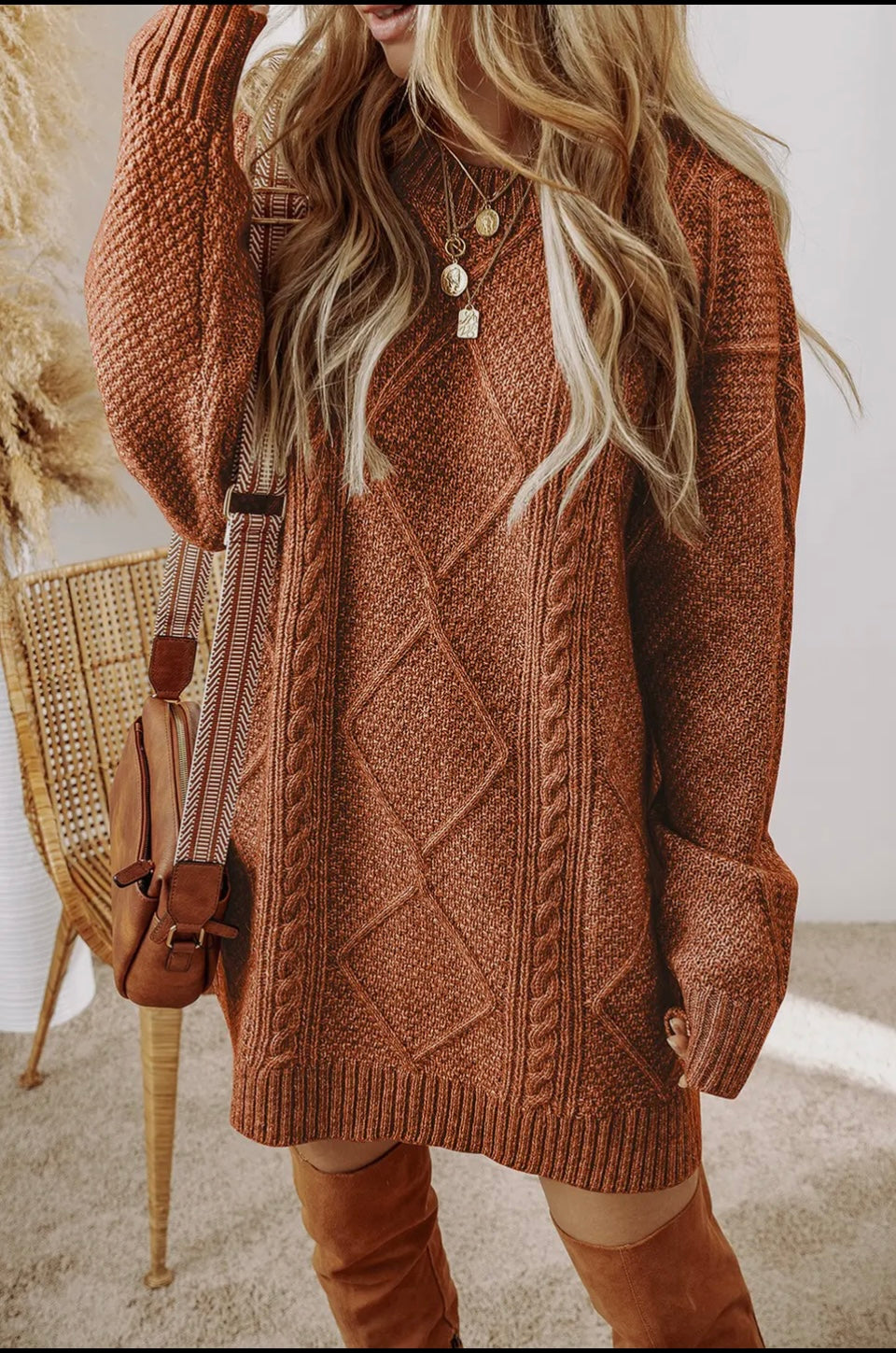 Cozy Knit Sweater Dress