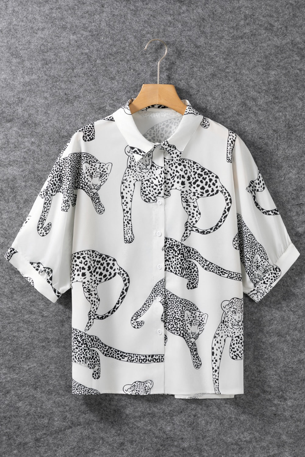 Fierce Feline Button-Up Shirt