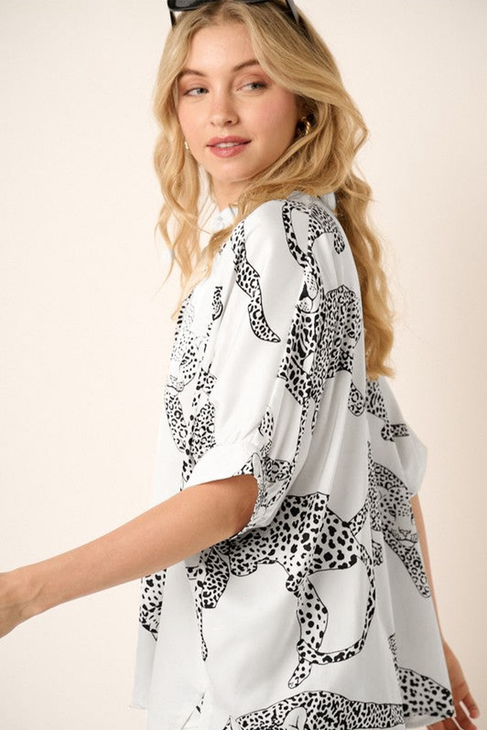 Fierce Feline Button-Up Shirt