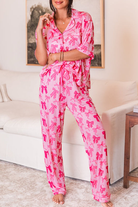 Pink Bow Pajama Set