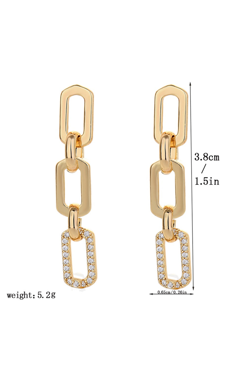 Gold Chain Drop Earrings