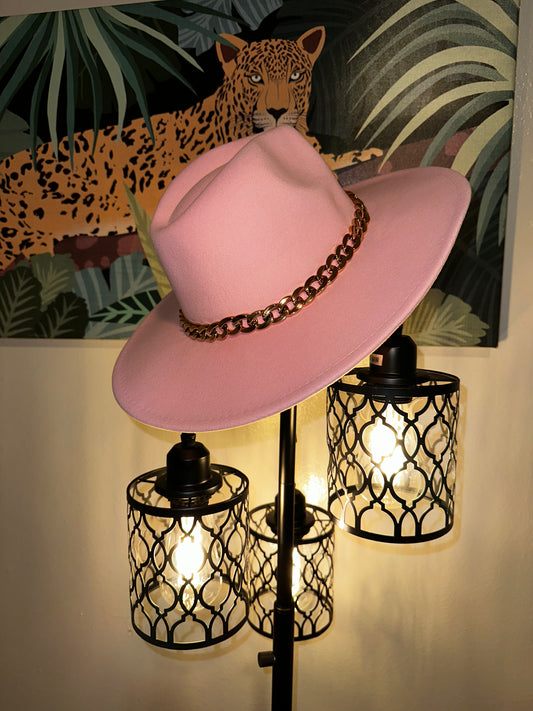 Vintage Fedora With Gold Chain