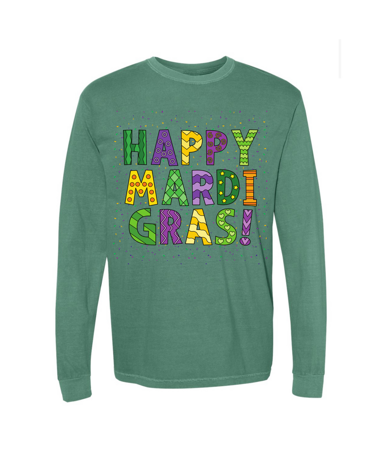 Happy Mardi Gras Long Sleeve Tee