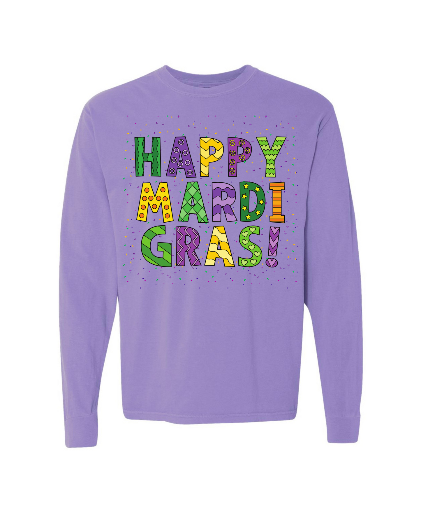 Happy Mardi Gras Long Sleeve Tee